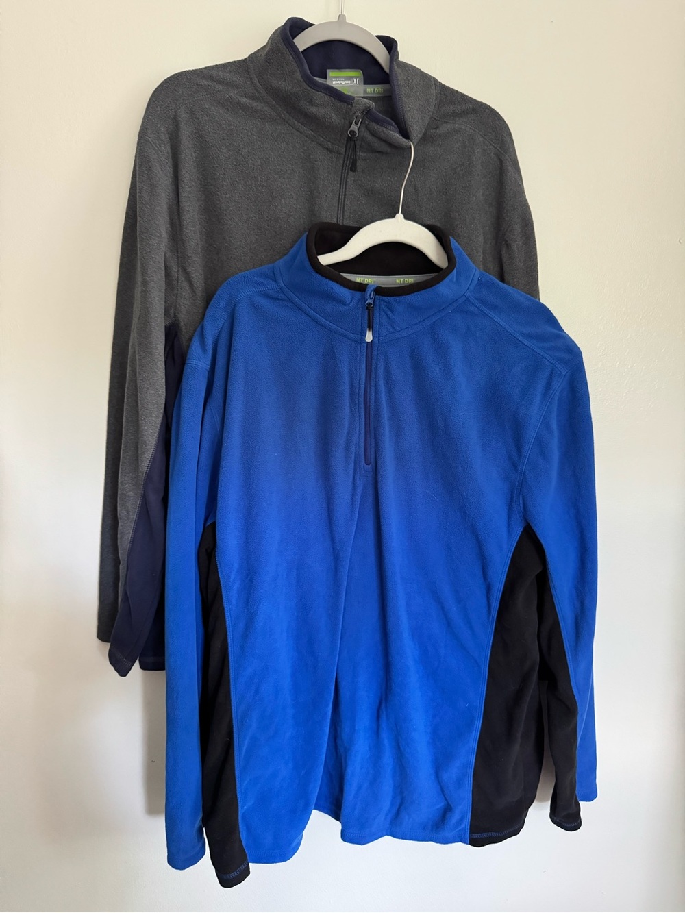 Lot of 2 NORDIC TRACK NT DRI 1/4 Zip Jackets - Men's Size XL - NEW - Gray & Blue